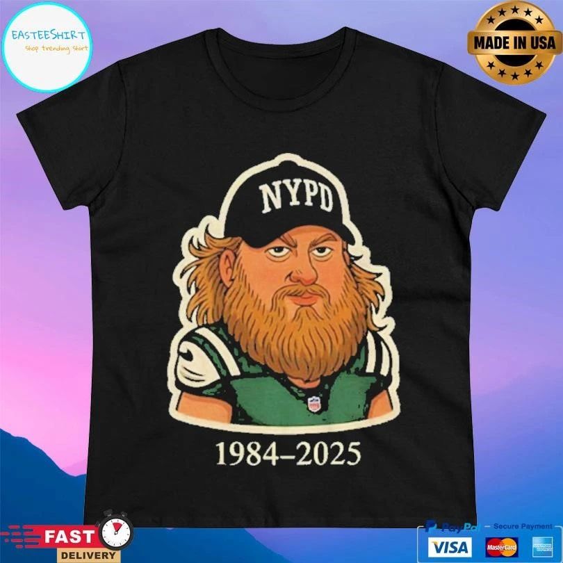 Nypd Legend Nick Mangold Cartoon New York Jets Tribute 1984 2025 Football T-shirts