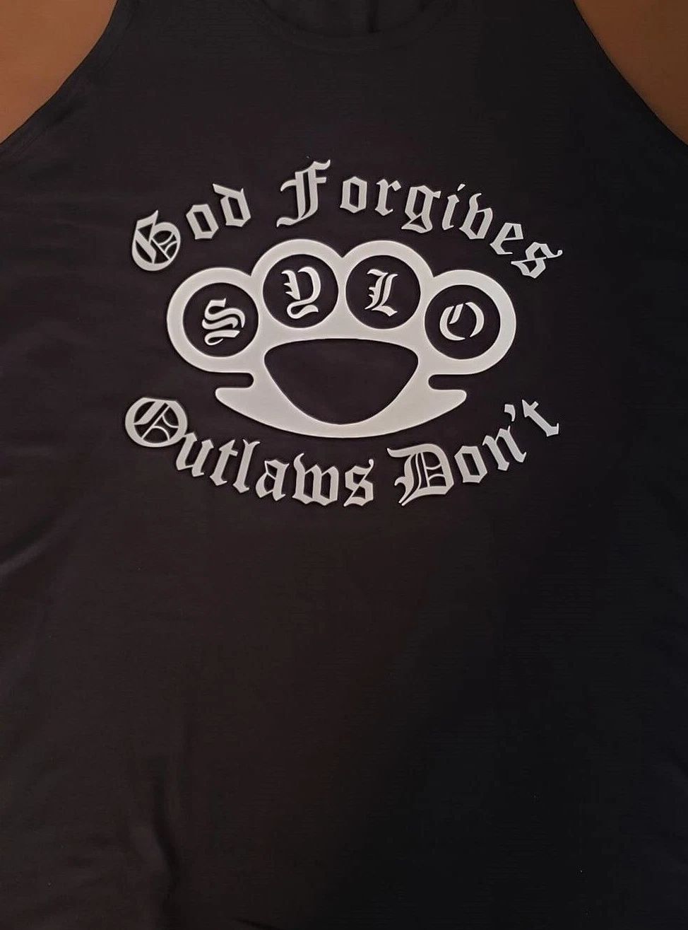 2 Sided Support your local Outlaws Biker Motorcycle MC t shirt tee outlaw