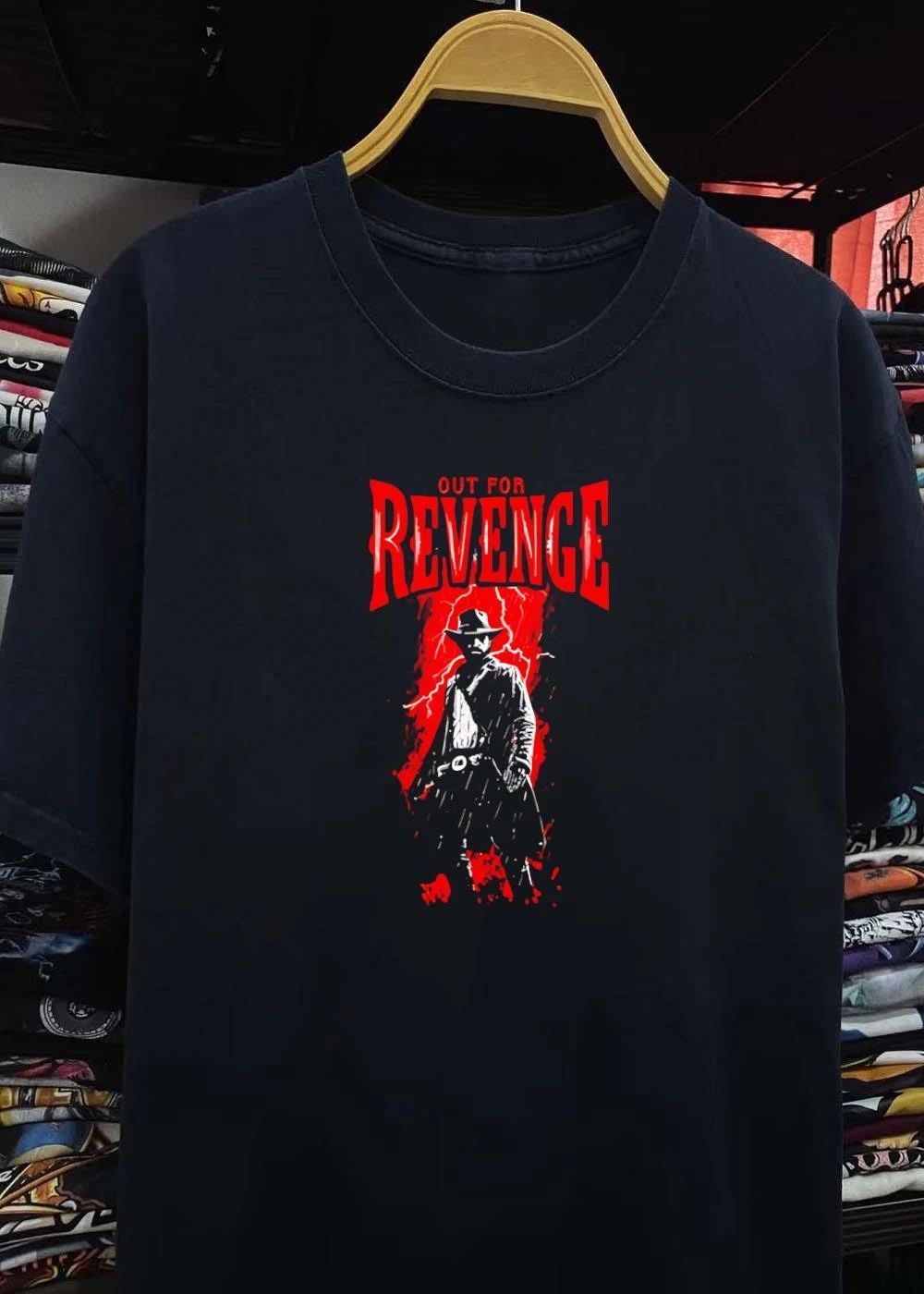 Out for Revenge Cowboy Silhouette Lightning Men’s shirt