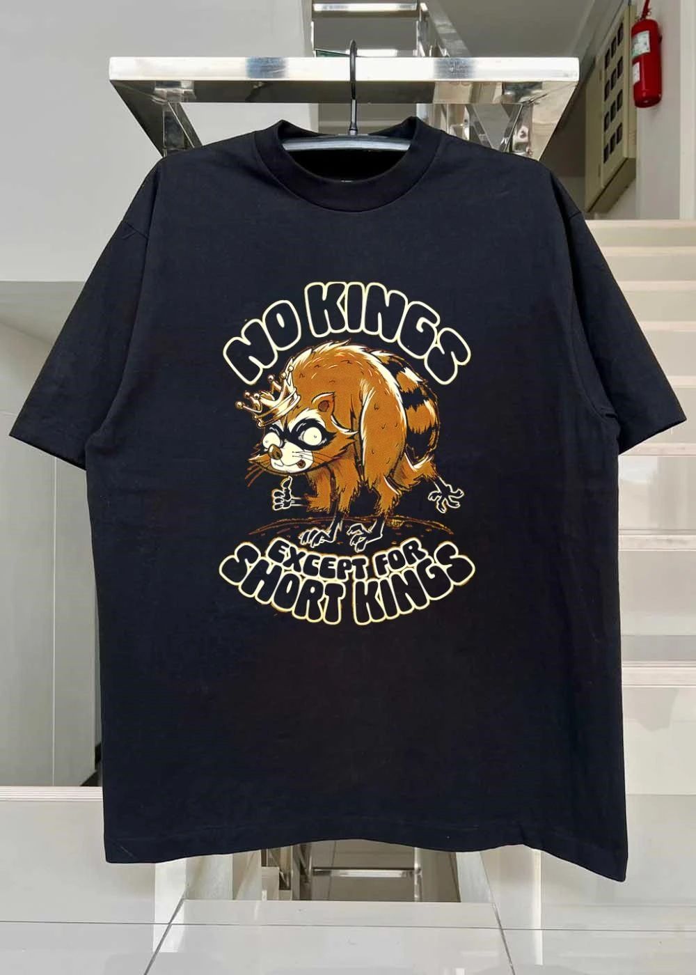 Trash Panda Giving a Thumbs Up No Kings Except for Short Kings shirt