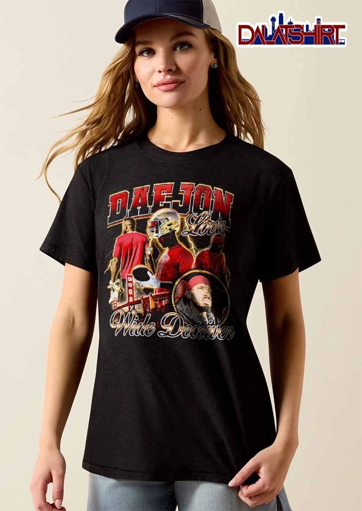 Wide Deceiver Daejon Love Golden Gate Bridge Football Helmet Lightning Bootleg shirt