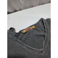 Gramicci Long Sleeve V-Neck Shirt Faded Charcoal Gray Outdoor Casual Mens Large