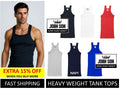 Men’s G-Unit Tank Top Heavyweight Muscle Shirt Square Cut Cotton BULK [JOHN SON]
