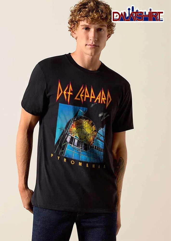 Def Leppard Pyromania Target Reticle Exploding Skyscraper Building shirt