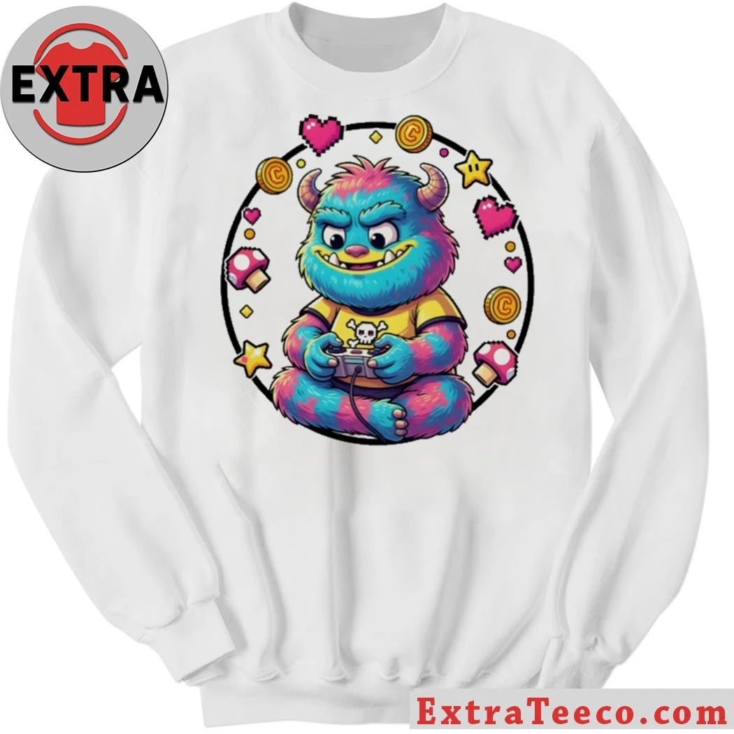 Neon Monster Gamer Mascot Shirt
