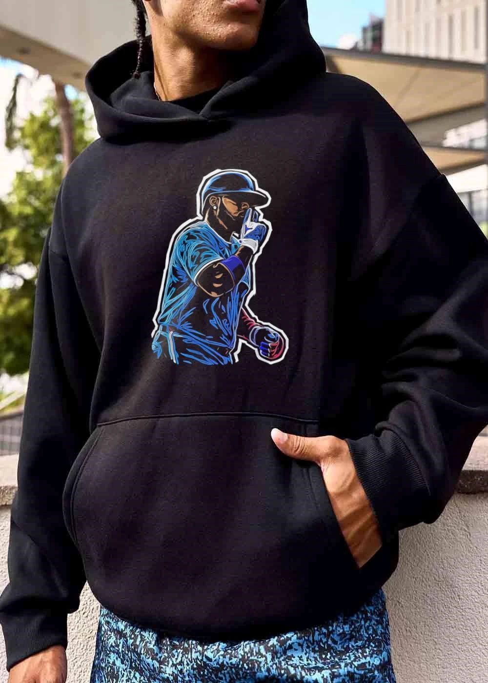Baseball Player Finger To Lips Silence Gesture Neon Line Art shirt