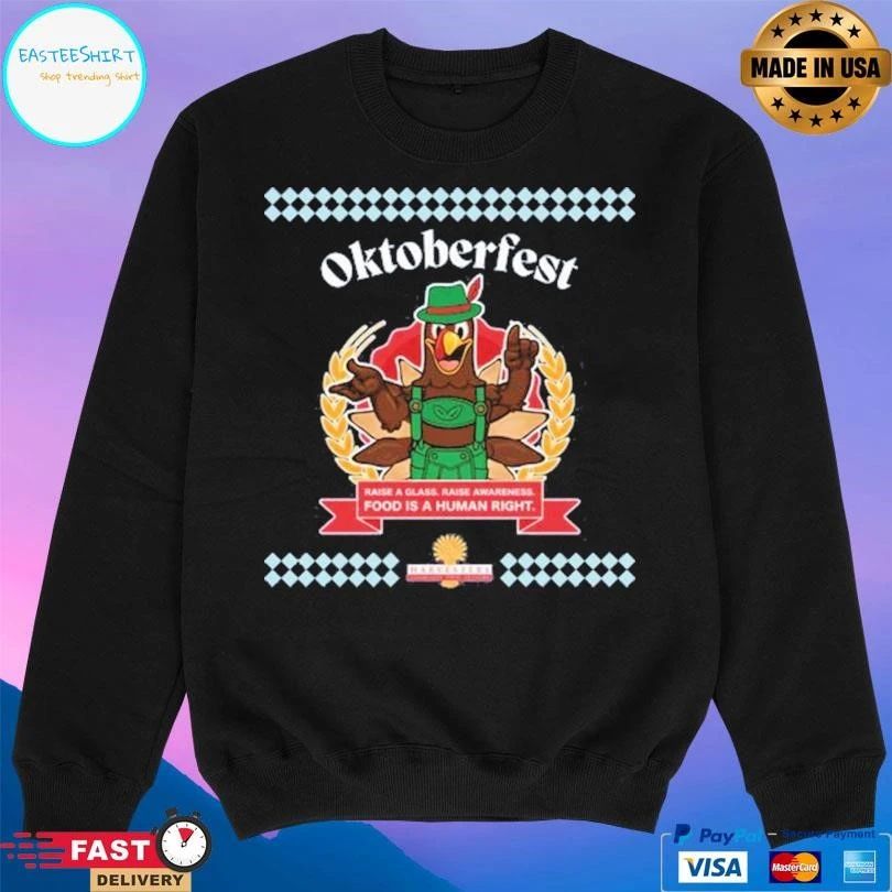 Oktoberfest Raise A Glass Raise Awareness Food Is A Human Right T-shirts
