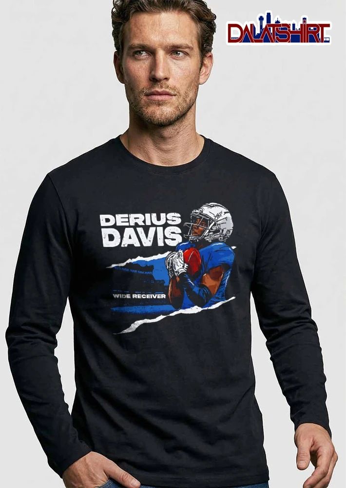 Wide Receiver Derius Davis Player Catching Football Distressed Torn Paper shirt