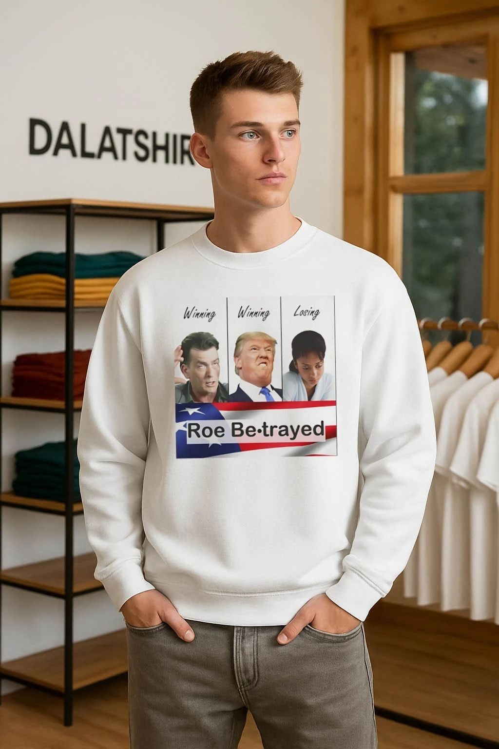 Charlie Sheen Donald Trump winning winning losing Roe betrayed shirt