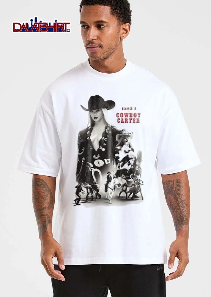 Beyonce Is Cowboy Carter Bootleg Western Movie Poster White Horse Dancers shirt