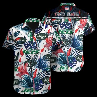 Personalized New York Jets Botanical Breeze Hawaiian Shirt