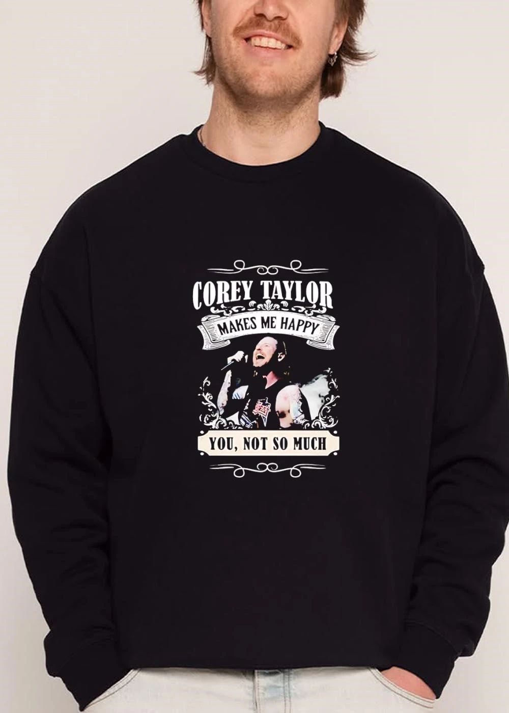 Corey Taylor Makes Me Happy You Not So Much Singer Screaming Microphone Ornate Frame shirt