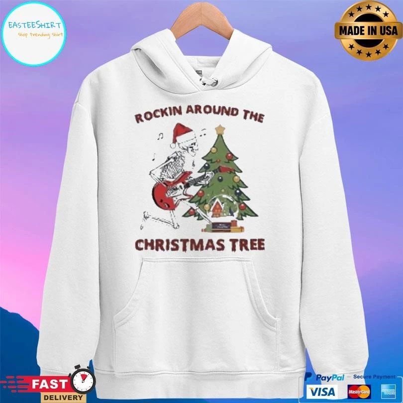 Skeleton Rockin Around The Christmas Tree 2025 T-shirts