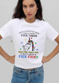 With A Fuck Here And There I Dont Give Cartoon Rainbow Unicorn shirt