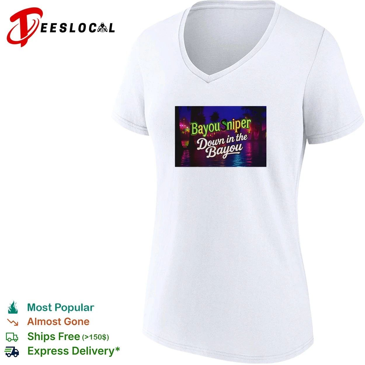Bayou Sniper Down in the Bayou swamp hunting T-shirt