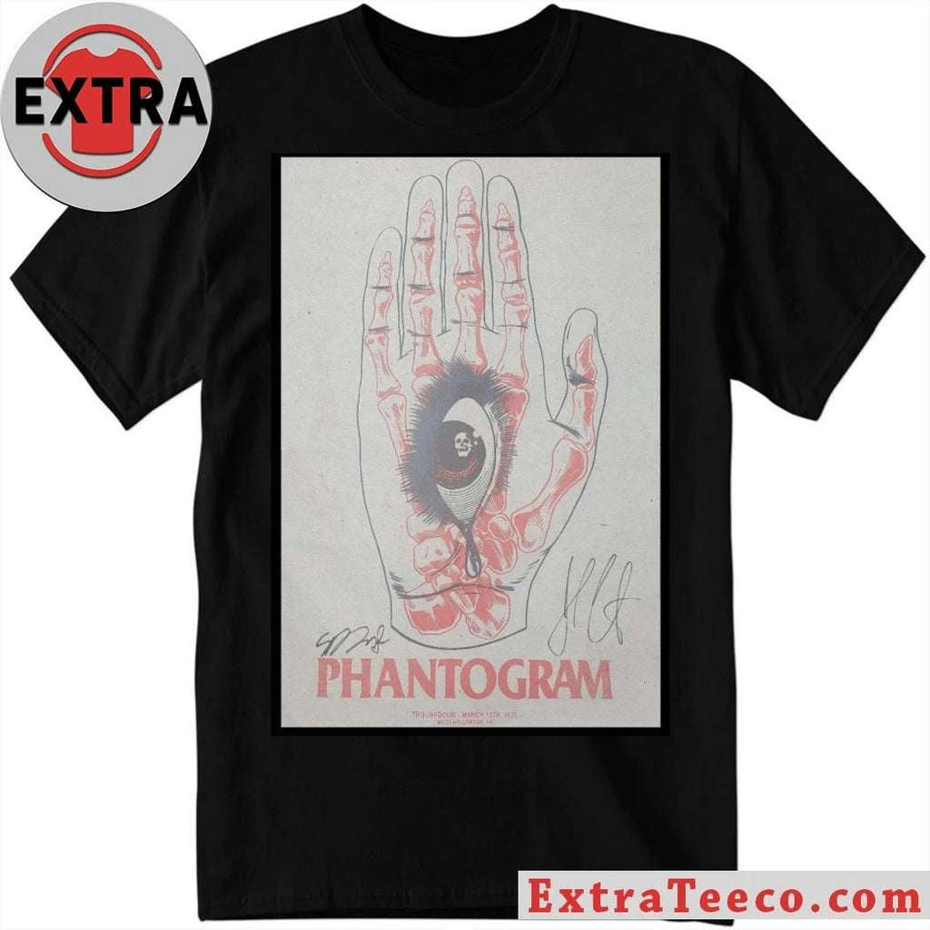Original Mar 13 2026 PHANTOGRAM Signed Poster West Hollywood CA Shirt