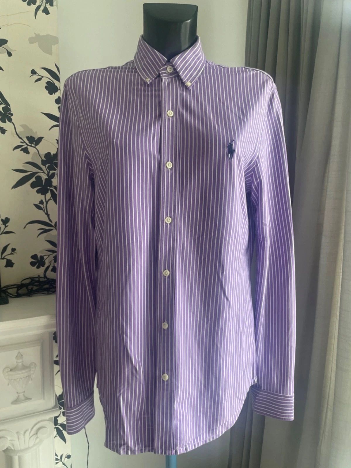 RALPH LAUREN / SHIRT / PURPLE-WHITE / SIZE S / RRP £120