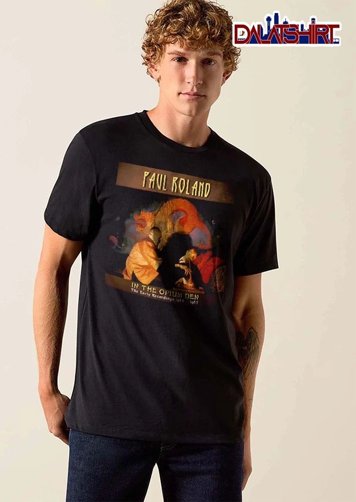 Paul Roland In The Opium Den The Early Recordings 1980 1987 Opium Pipe Orange Dragon Painting shirt