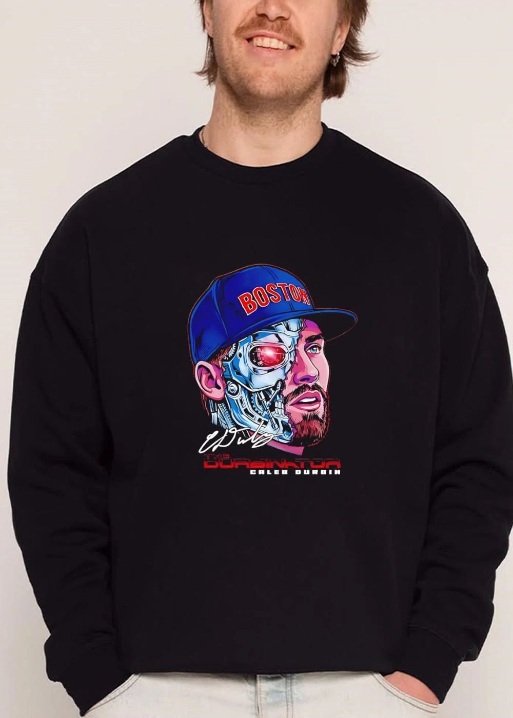Boston The Durbinator Caleb Durbin Cyborg Caricature Half Robot Face shirt