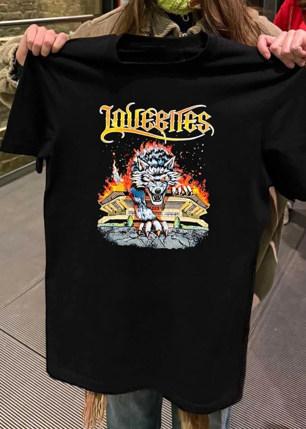 Wolf Attacking Budokan Lovebites Metal Band T-Shirt