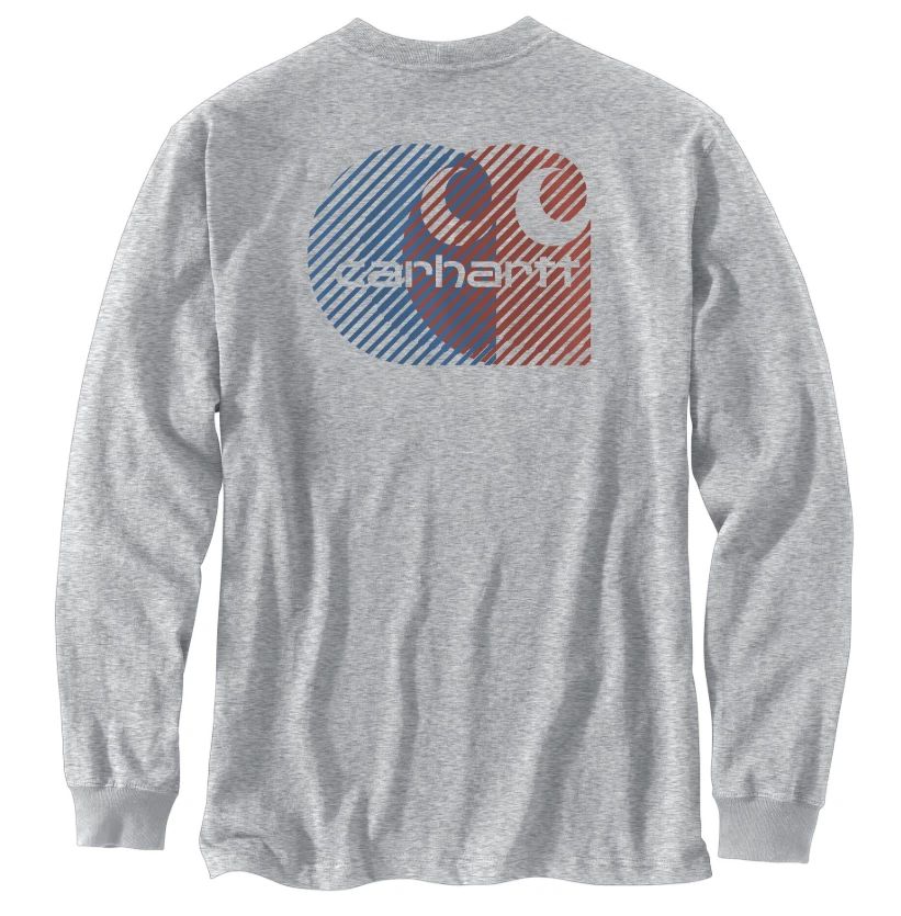 CARHARTT MEN'S TALL L/S PKT GRAPHIC TEE-SAVE NOW & BUY MORE!!!