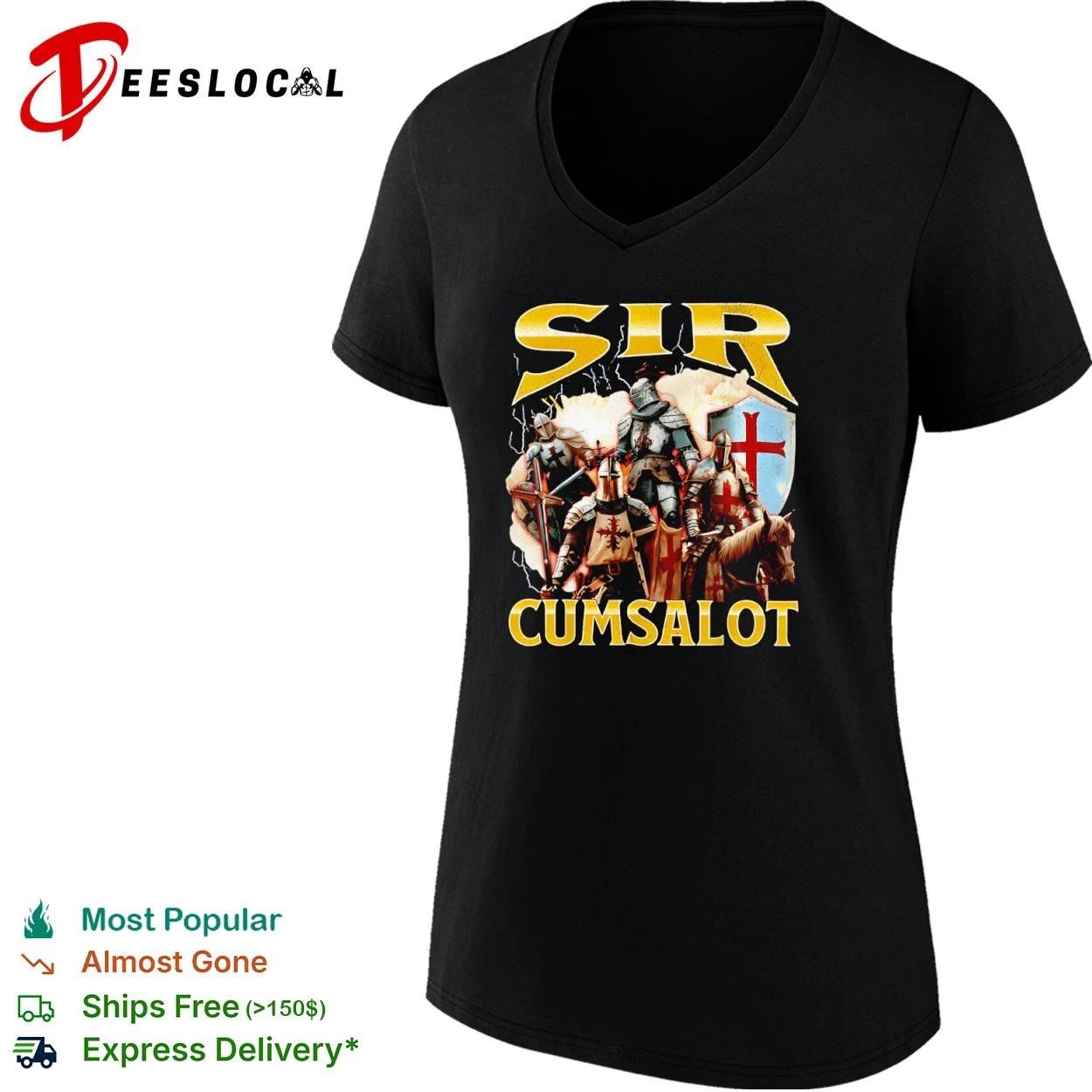 Sir Cumsalot Knights medieval crusader T-shirt