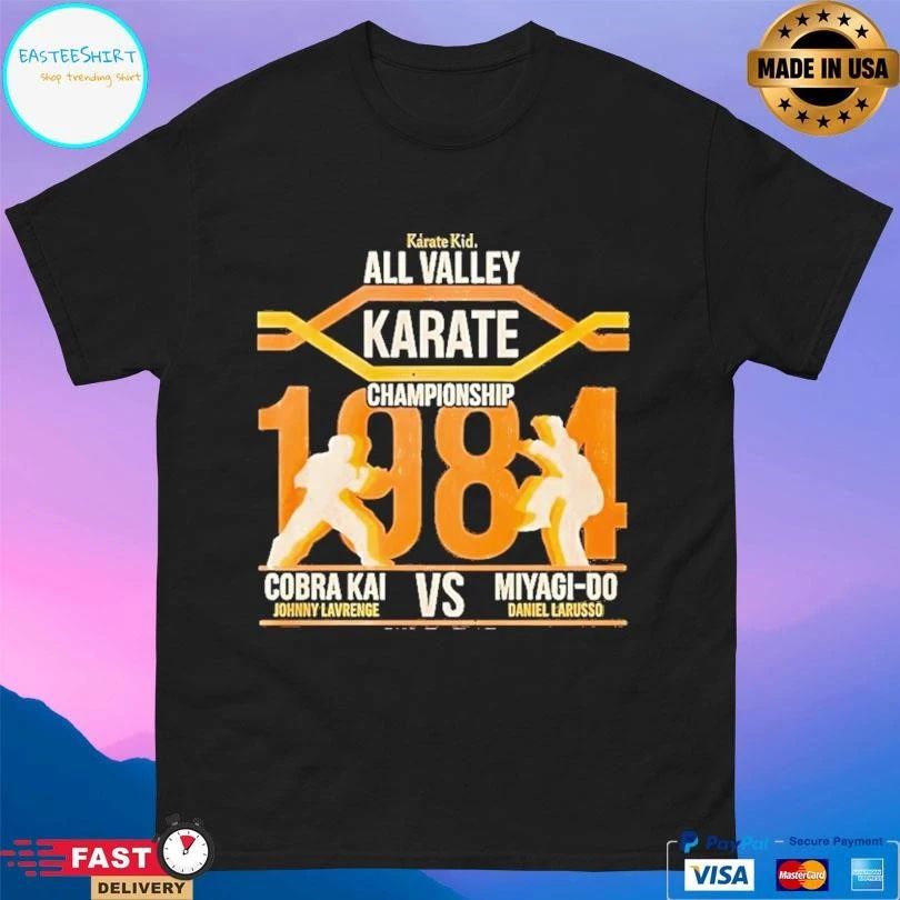 Karate Kid All Valley Karate Championship 1984 Cobra Kai Johnny Lavrenge Vs Miyagi Do Daniel Larusso T-shirts