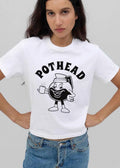 Pothead Vintage Cartoon Coffeehouse Carafe Holding Cup shirt