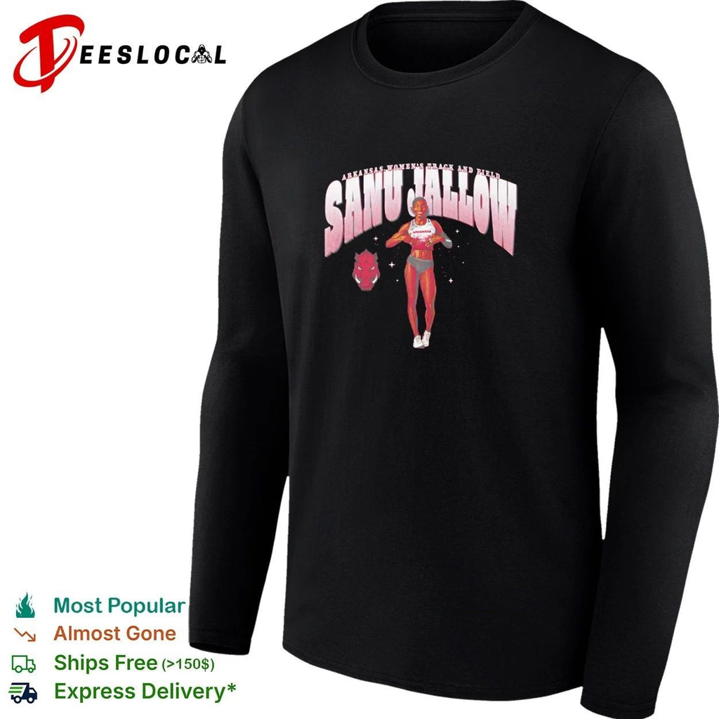 Sanu Jallow Arkansas Women’s Track and Field T-shirt