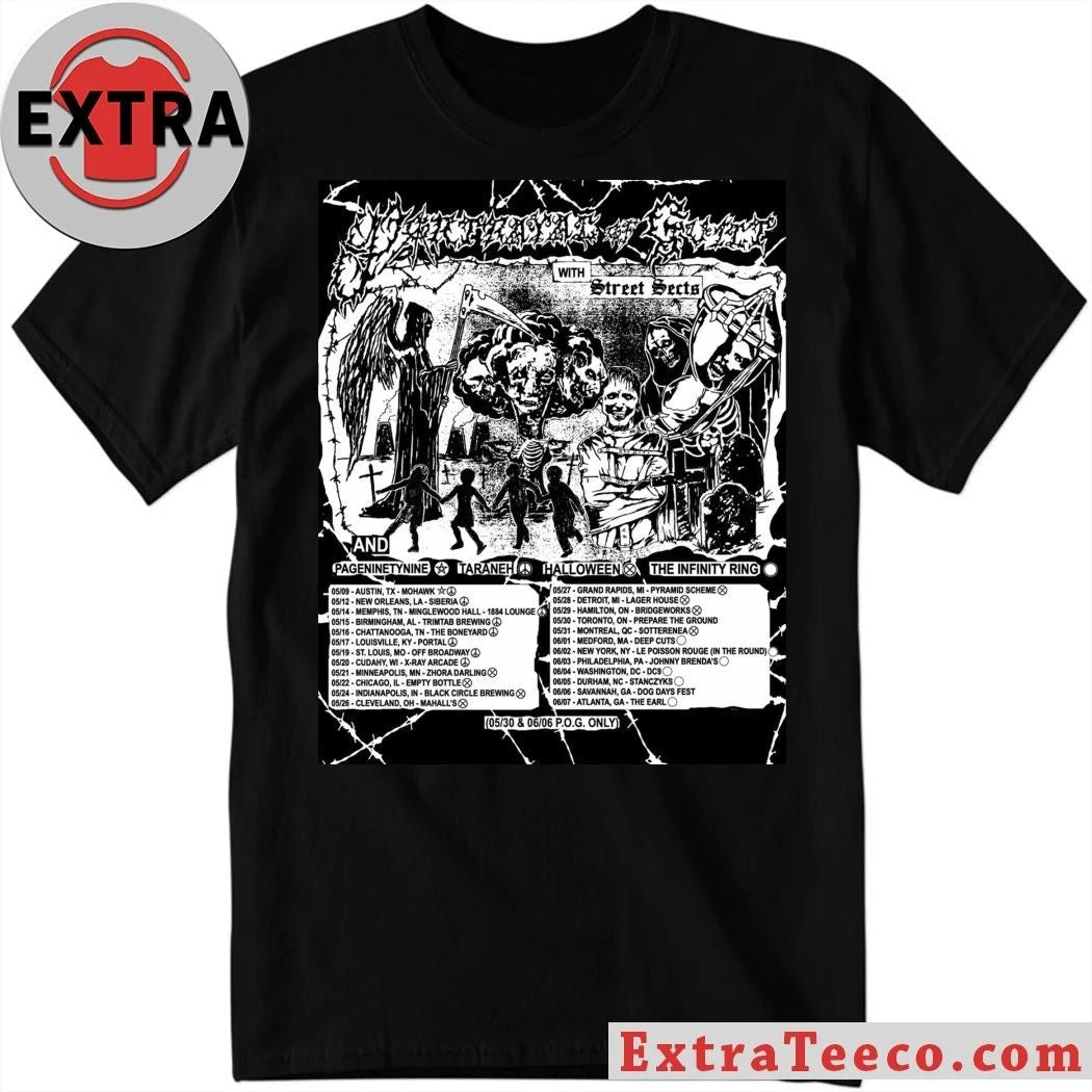 This poster promotes the East Coast tour of the band Portrayal of Guilt, titled …BEGINNING OF THE END, scheduled for 2026 Shirt