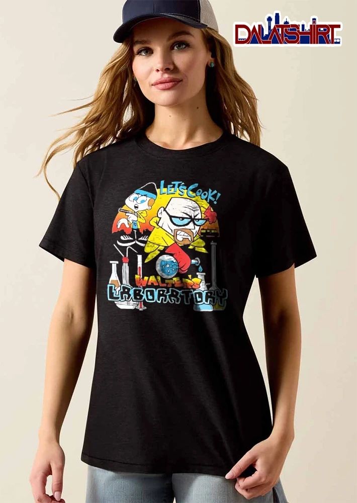 Lets Cook Walters Laboratory Cartoon Caricature Chemists Labware Rv shirt