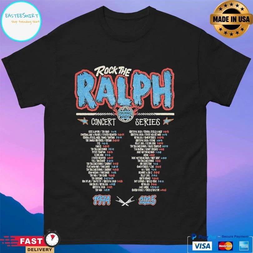 Rock The Ralph Concert Series 1974-2025 T-shirts