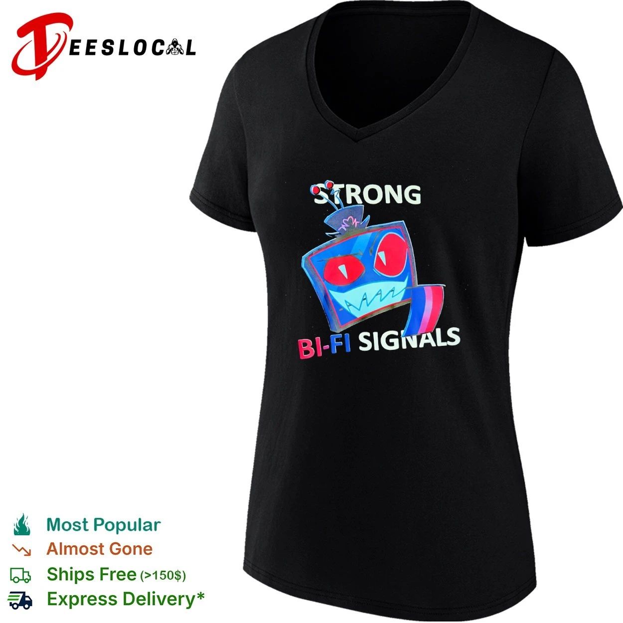 Strong Bi-Fi Signals bisexual pride lgbtq T-shirt