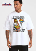 And Thus The Lord Humbly Not On My Block Bro Tended To His Flock Jesus Christ Cartoon shirt