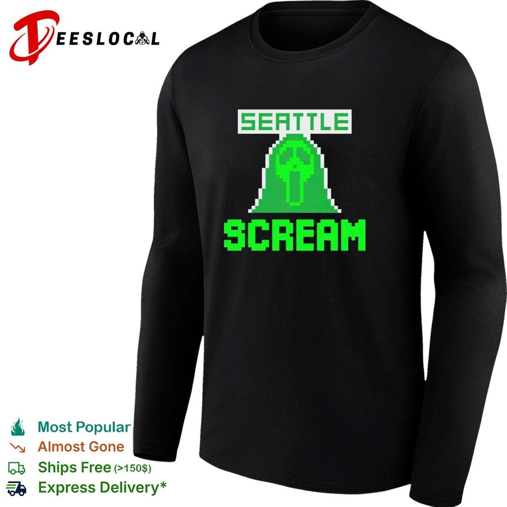 Seattle Scream Retro Gaming Style horror movie T-shirt