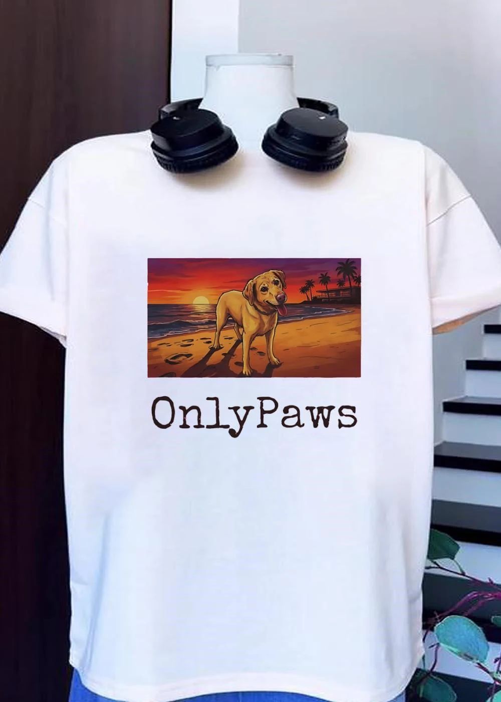 OnlyPaws Sunset Beach Labrador shirt