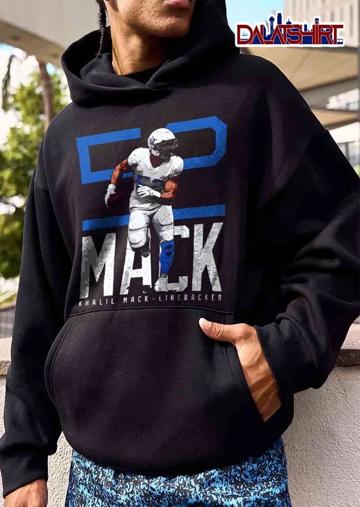 52 Mack Khalil Linebacker Football Player Running Ball Cutout shirt