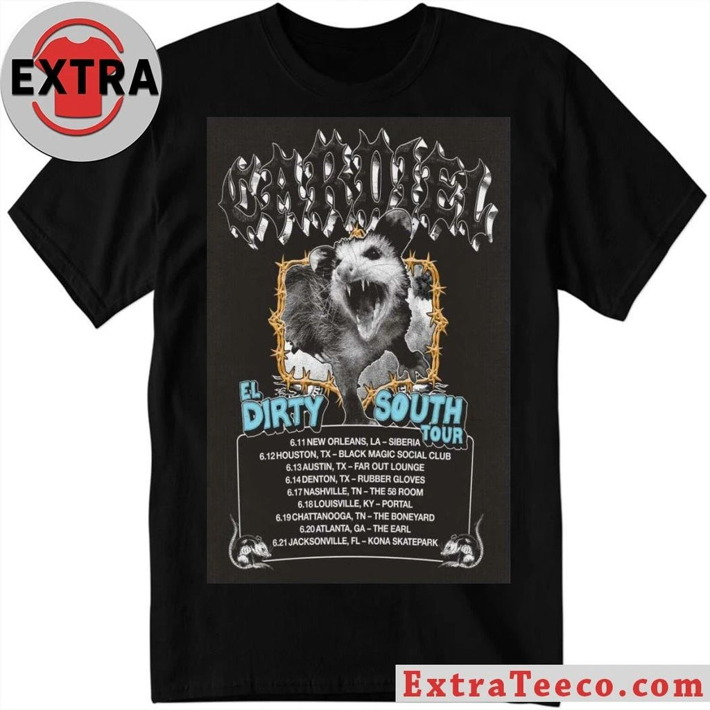 Cardiel EL Dirty South Tour 2026 Poster Shirt