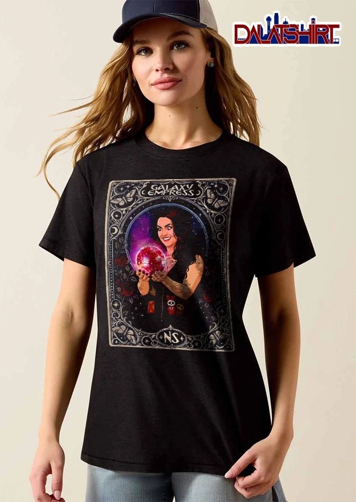 Galaxy Empress Ns Tarot Card Woman Glowing Crystal Ball shirt