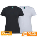 10 X Ladies Cotton Short Sleeve Flexible Comfort Stylish Daily Top