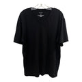 Ted Baker Black T Shirt Mens Large V Neck Short Sleeve Cotton Stretch Logo