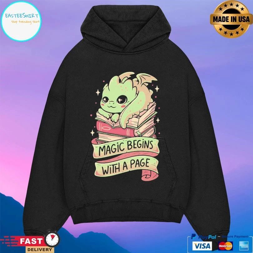 Dragon Magic Begins With A Page T-shirts