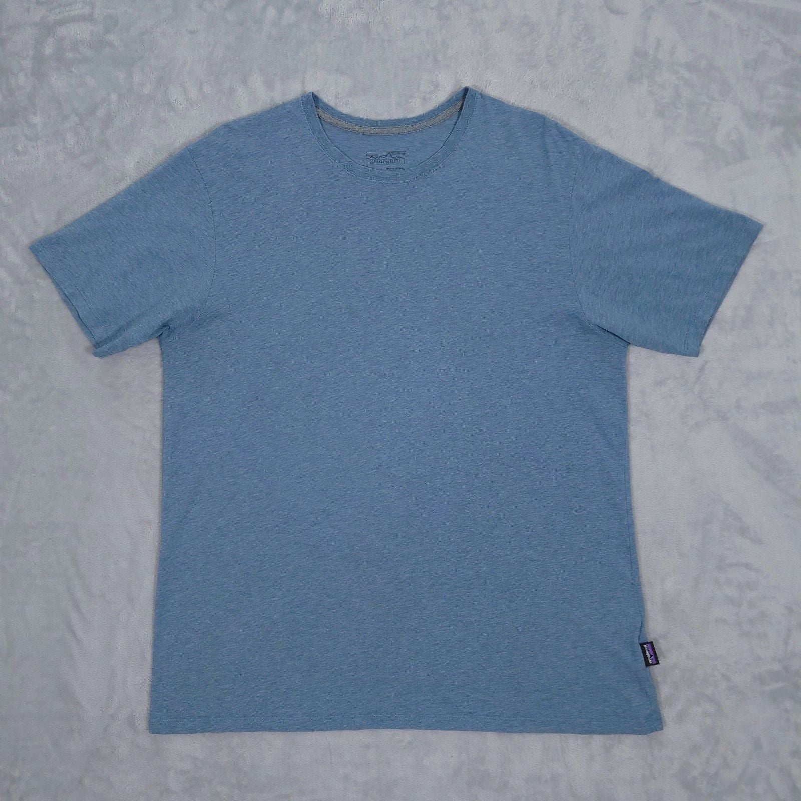 Patagonia T Shirt Mens M Organic Cotton Blue Short Sleeve 52440 Tee Heathered
