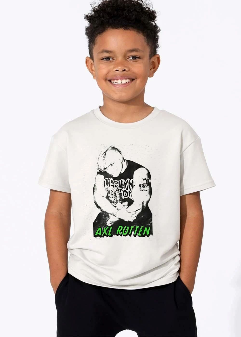 Marilyn Manson Axl Rotten Wrestler Pose Halftone Line Art shirt