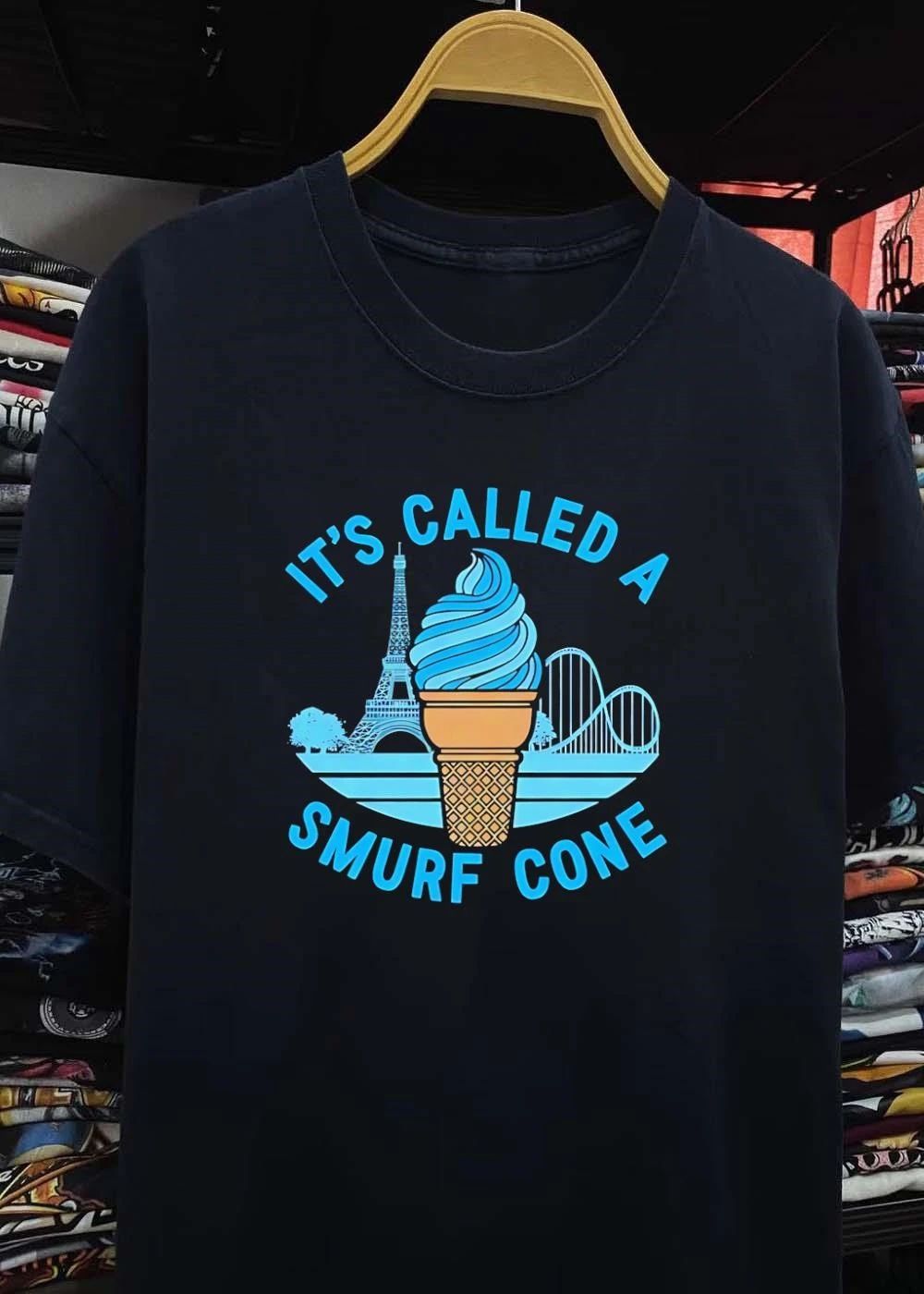 Ice Cream Eiffel Tower Amusement Park Shirt It Is Called a Smurf Cone T-Shirt