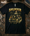 SOULJACKER T-Shirt Demon Pinup Girl on a 1955 Mercedes-Benz 300SL Tee XS-5X