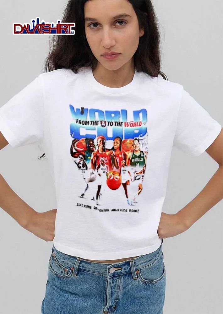 World Cup from the A to globe Basketball Peach shirt