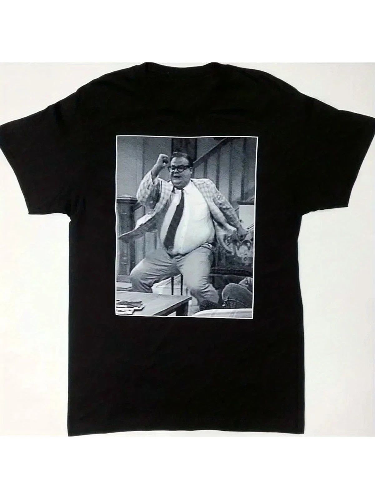 Men'S Casual Cotton T-Shirt with Chris Farley SNL Motivational Speaker Print, Cr