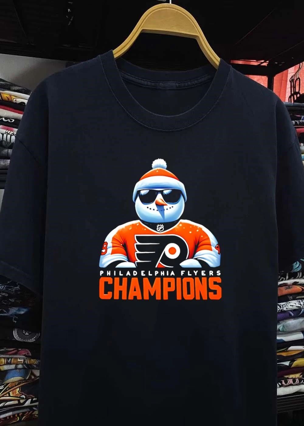 Snowman Celebrating Philadelphia Flyers Champions Shirt