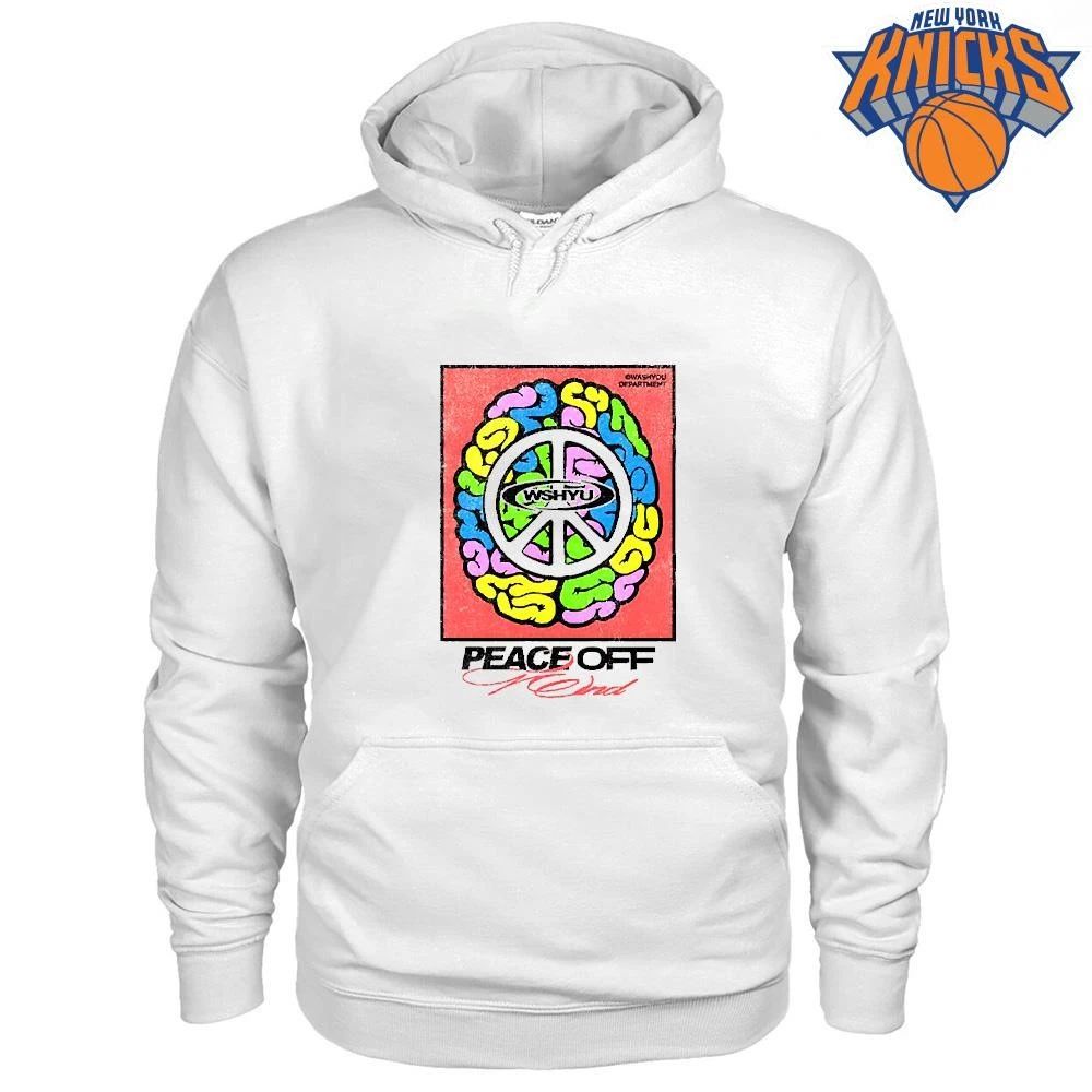 Colorful Peace Off The Mind Brain Graphic Print Pop Art Style Streetwear Tee Shirt